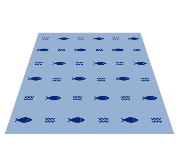 Animal vinyl carpet with minimal fish design - TenStickers