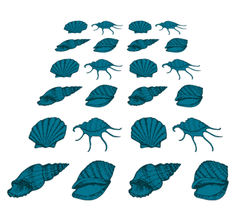 Animal vinyl carpet seashell creatures - TenStickers