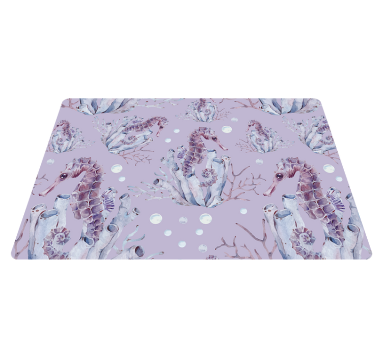 Animal vinyl carpet watercolor seahorse - TenStickers