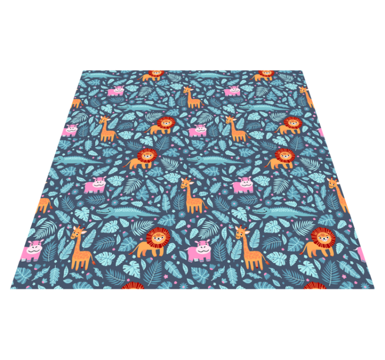 Animal vinyl carpet with jungle animal designs - TenStickers