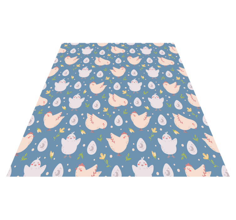 Animal vinyl carpet with chicken characters for kids - TenStickers