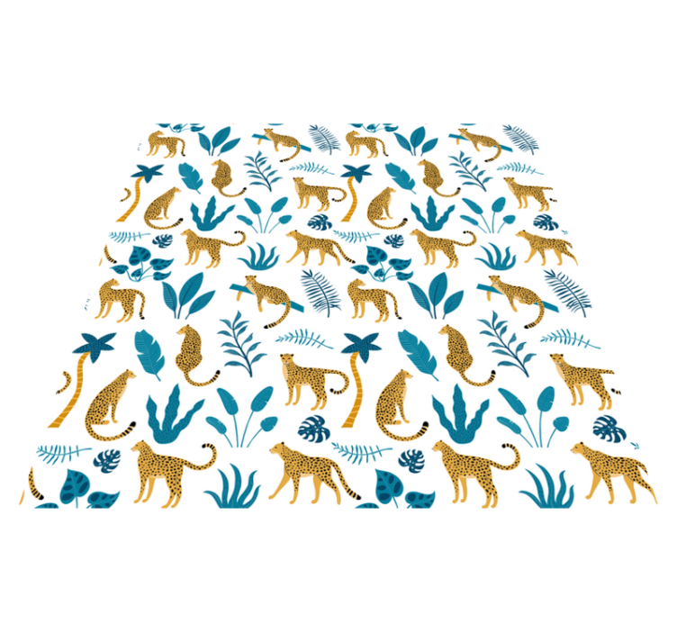 Botanical leopards animal vinyl carpet - TenStickers
