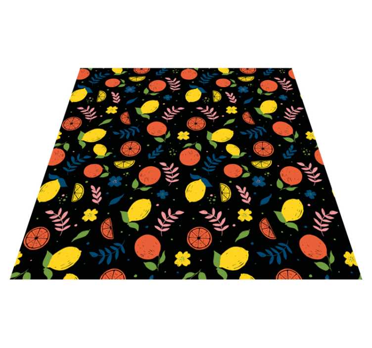 Animal vinyl carpet citrus fruits with leaves - TenStickers