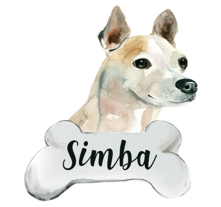 Dog personalized animal vinyl carpet - TenStickers