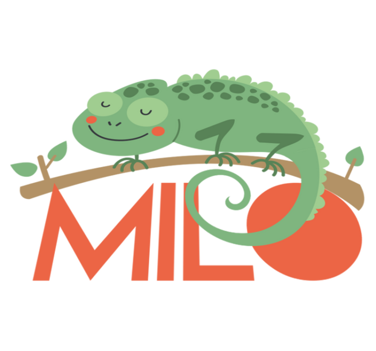 Animal vinyl carpet chameleon personalized name - TenStickers