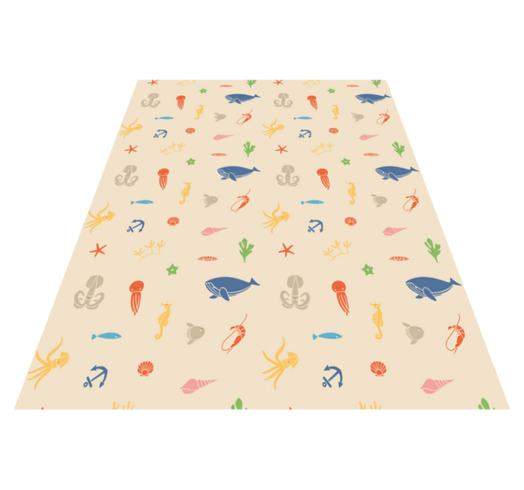 Animal vinyl carpet with sea creatures design - TenStickers