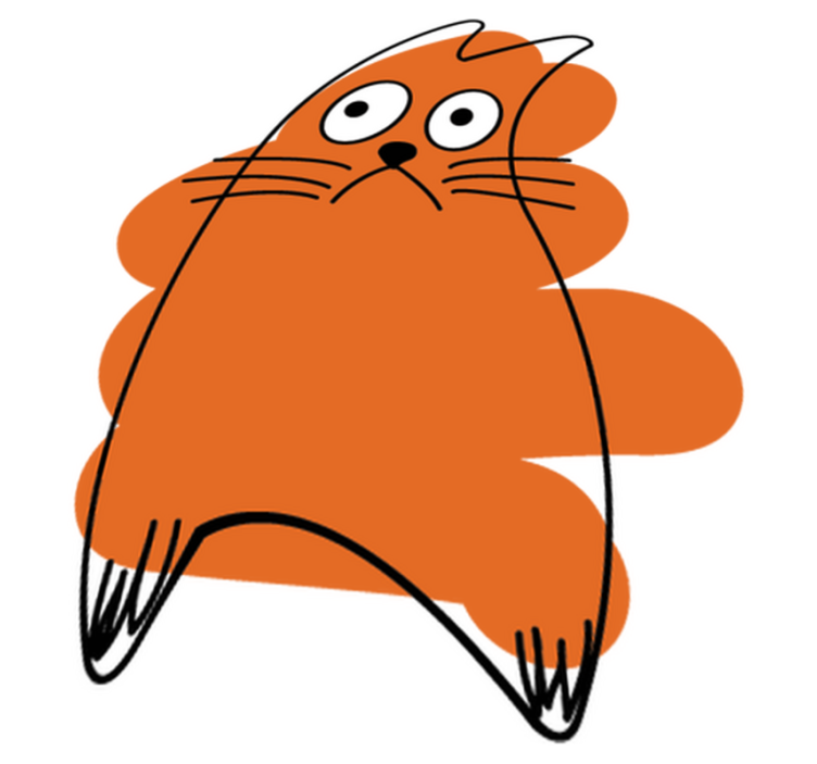 Orange original silhouette animal vinyl carpet - TenStickers