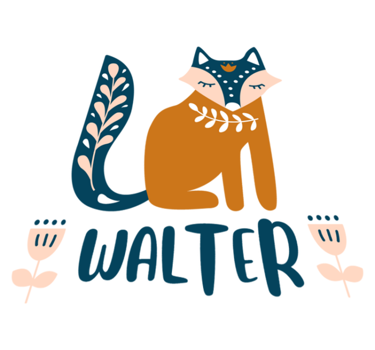 Animal vinyl carpet fox character design - TenStickers