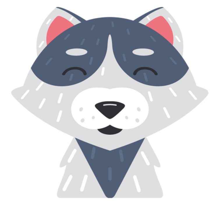 Happy animal face animal vinyl carpet - TenStickers