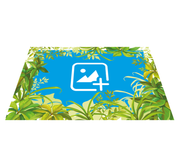 Animal vinyl carpet cat among greenery - TenStickers