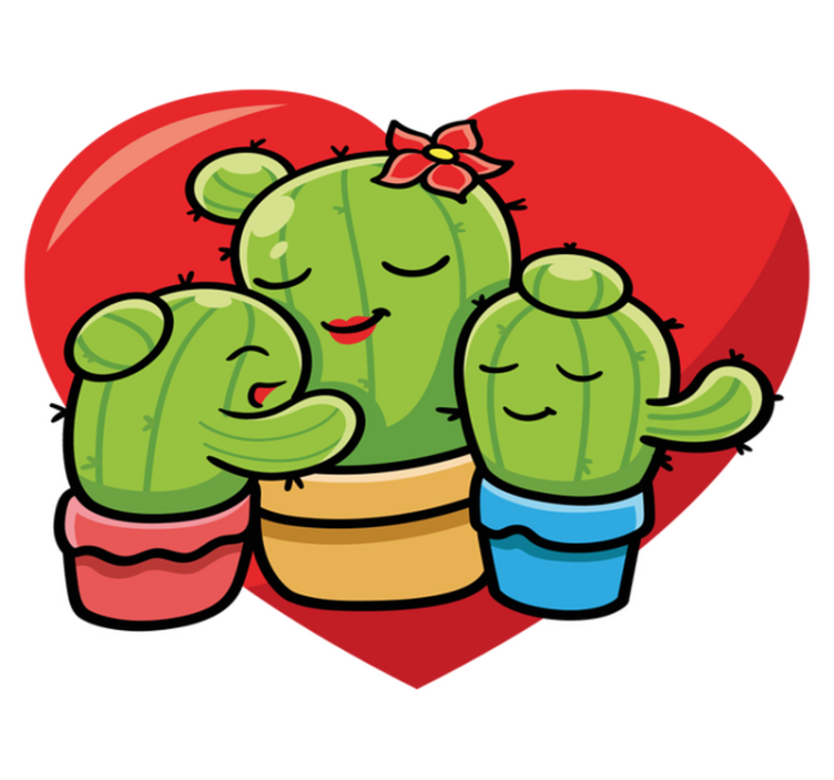 Animal vinyl carpet cactus family affection - TenStickers
