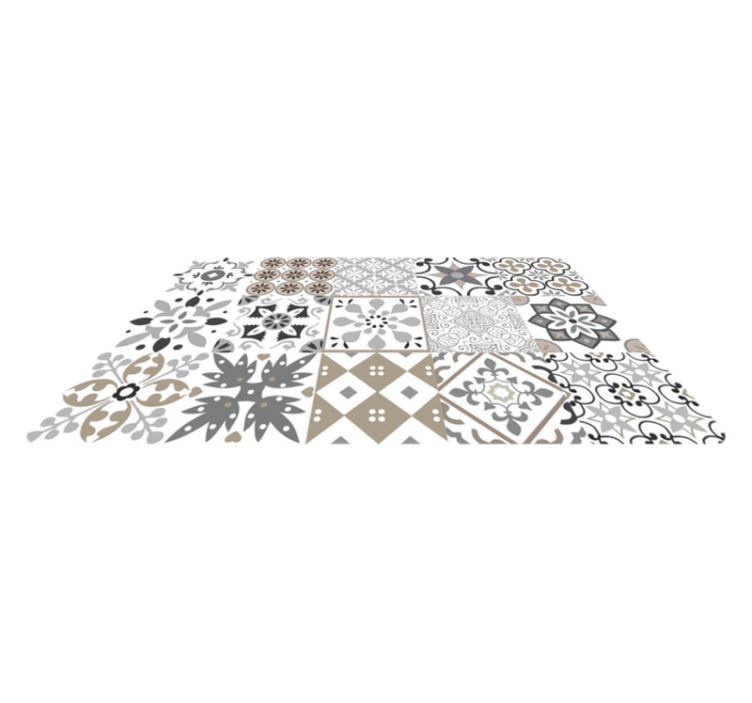 Kitchen vinyl carpet geometric tile mosaic - TenStickers