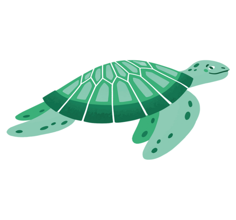 Animal vinyl carpet playful turtle design - TenStickers