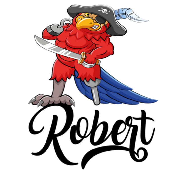 Animal vinyl carpet buccaneer parrot figure - TenStickers