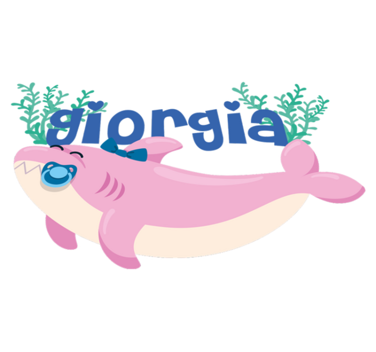 Happy shark design animal vinyl carpet - TenStickers