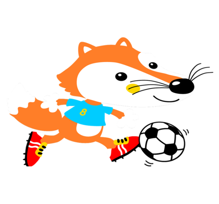 Animal vinyl carpet whimsical fox design - TenStickers