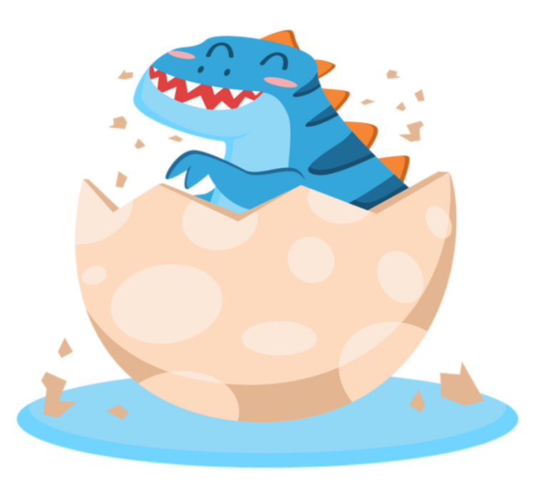 Animal vinyl carpet happy hatchling dinosaur - TenStickers