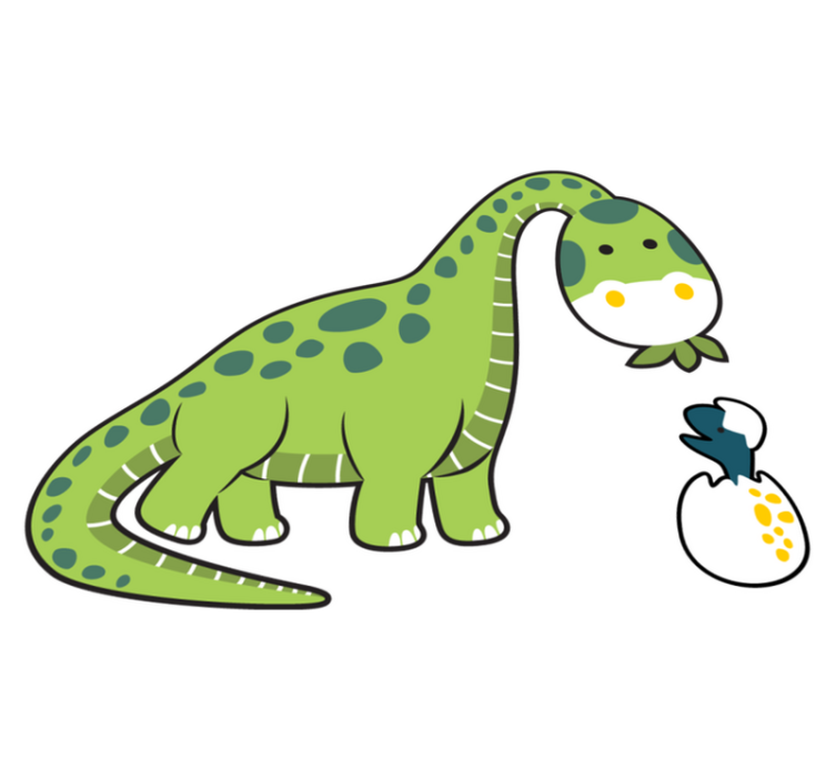 Cute dinosaur hatchling animal vinyl carpet - TenStickers