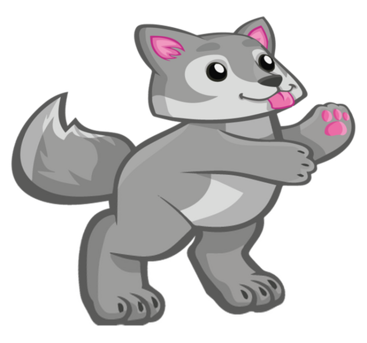 Animal vinyl carpet playful puppy design - TenStickers