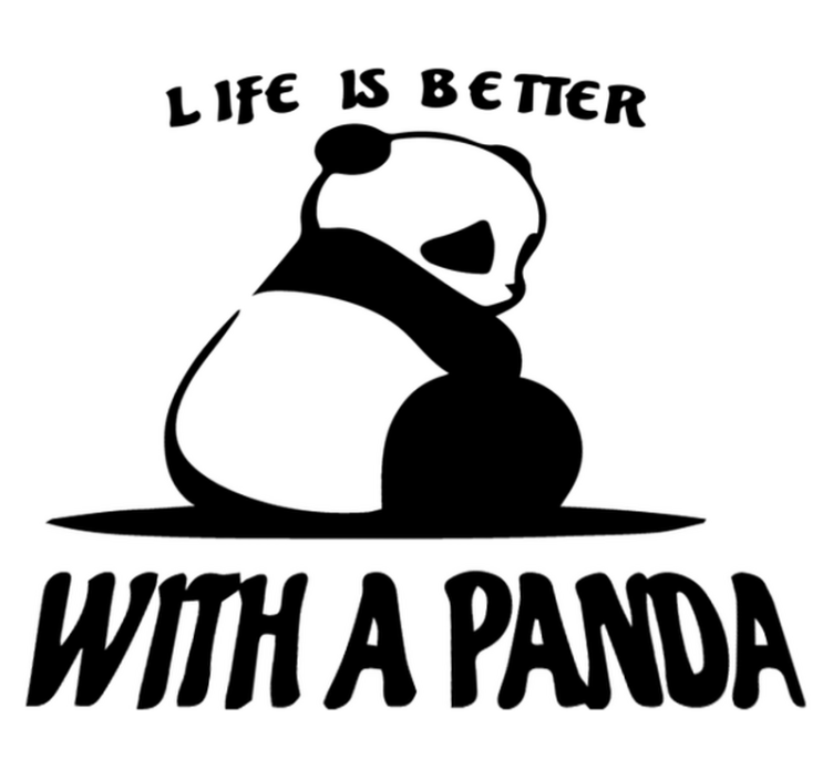 Panda illustration quote animal vinyl carpet - TenStickers