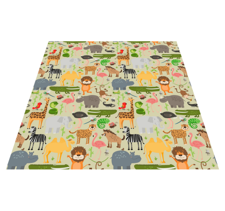 Animal vinyl carpet with lively animal design - TenStickers