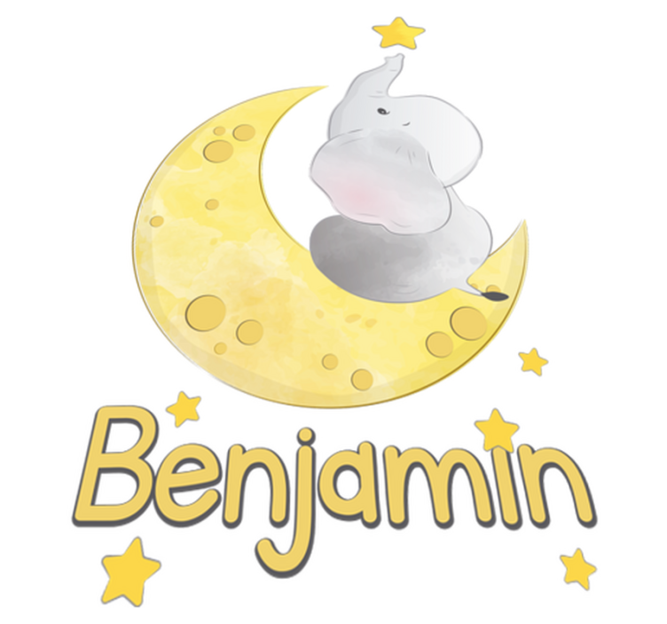 Animal vinyl carpet moon and stars with name - TenStickers