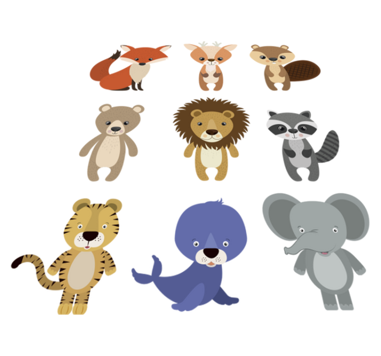 Animal vinyl carpet decoration box - TenStickers