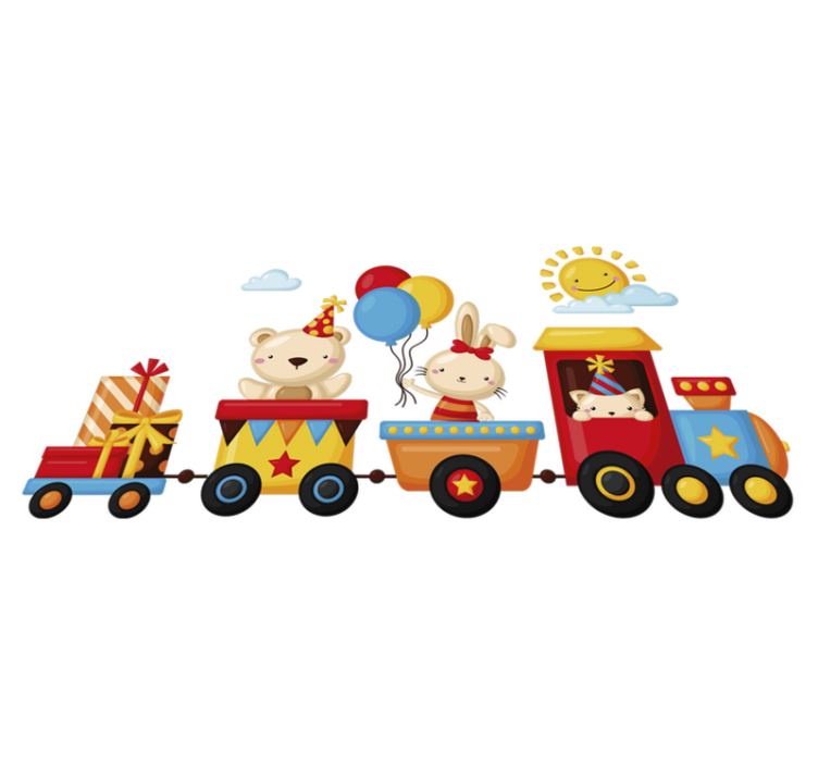 Animal vinyl carpet animal train - TenStickers