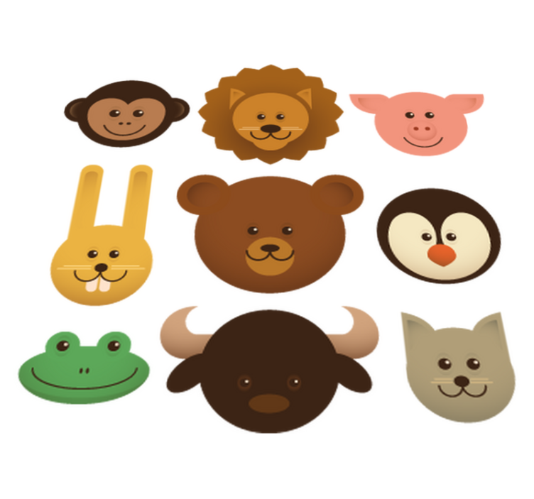 Happy creatures animal vinyl carpet - TenStickers