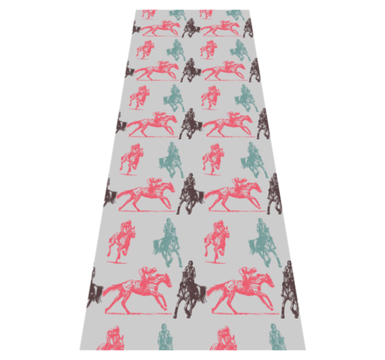 Animal vinyl carpet different colored horse pattern - TenStickers