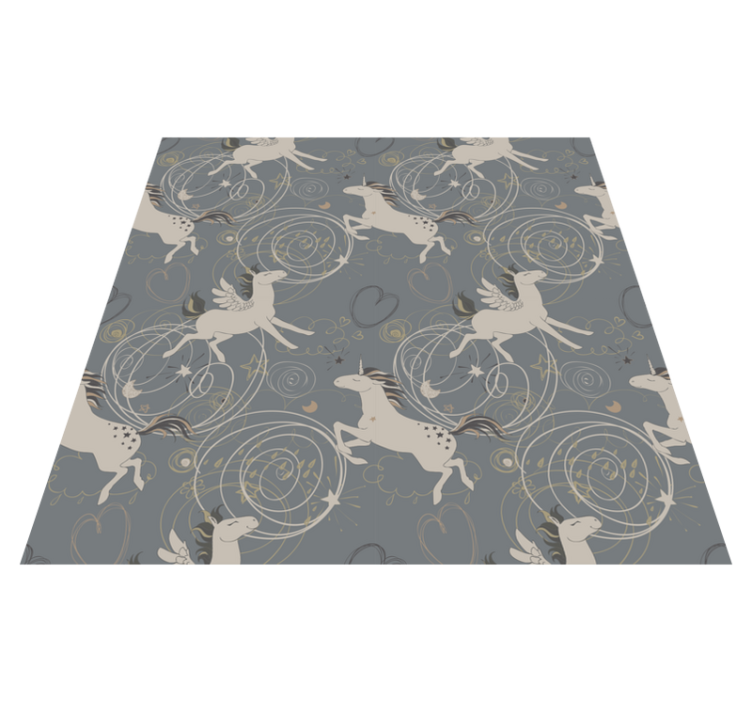 Animal vinyl carpet featuring pegasus unicorns - TenStickers