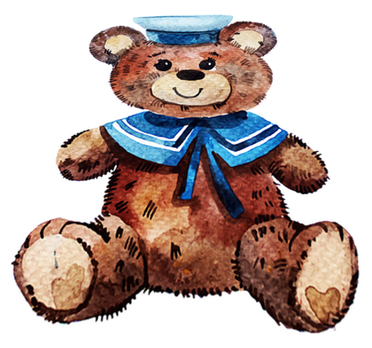 Animal vinyl carpet sailor bear design - TenStickers