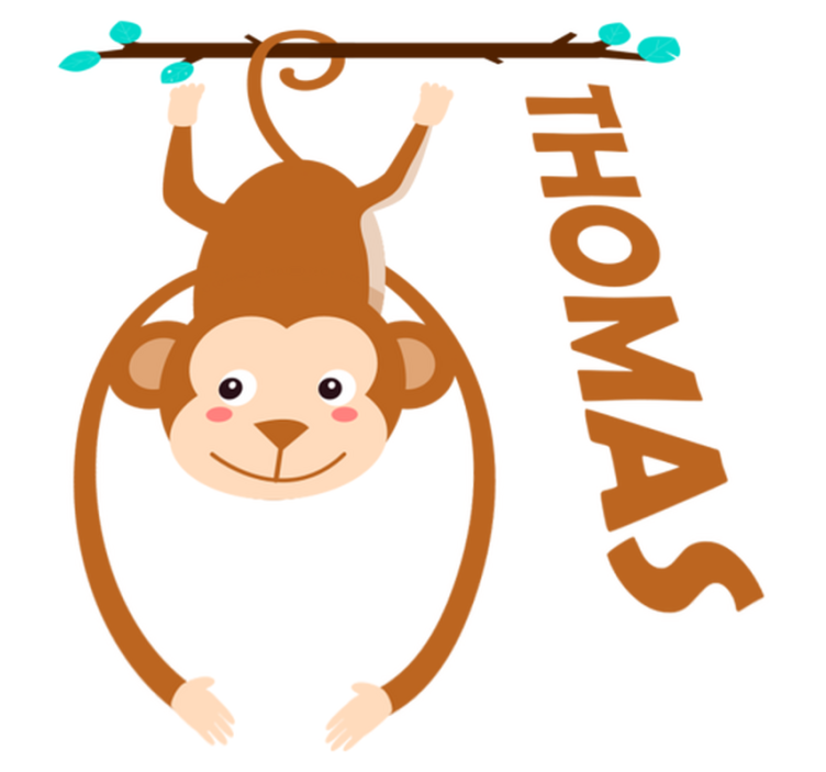 Animal vinyl carpet whimsical monkey design - TenStickers