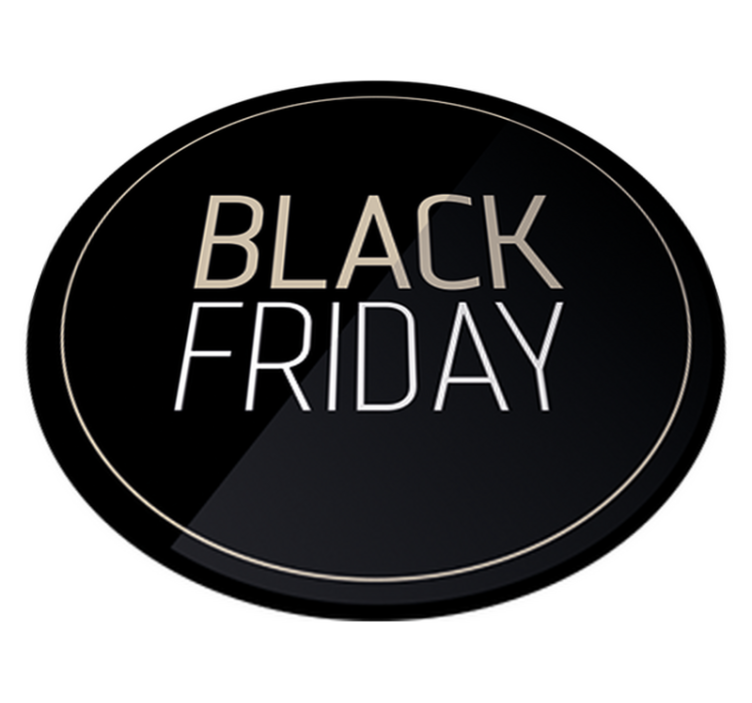 Black friday vinyl carpet elegant promo sticker - TenStickers