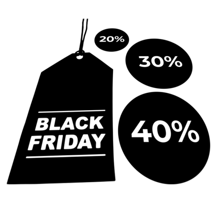 Black friday vinyl carpet customizable set of 3 - TenStickers