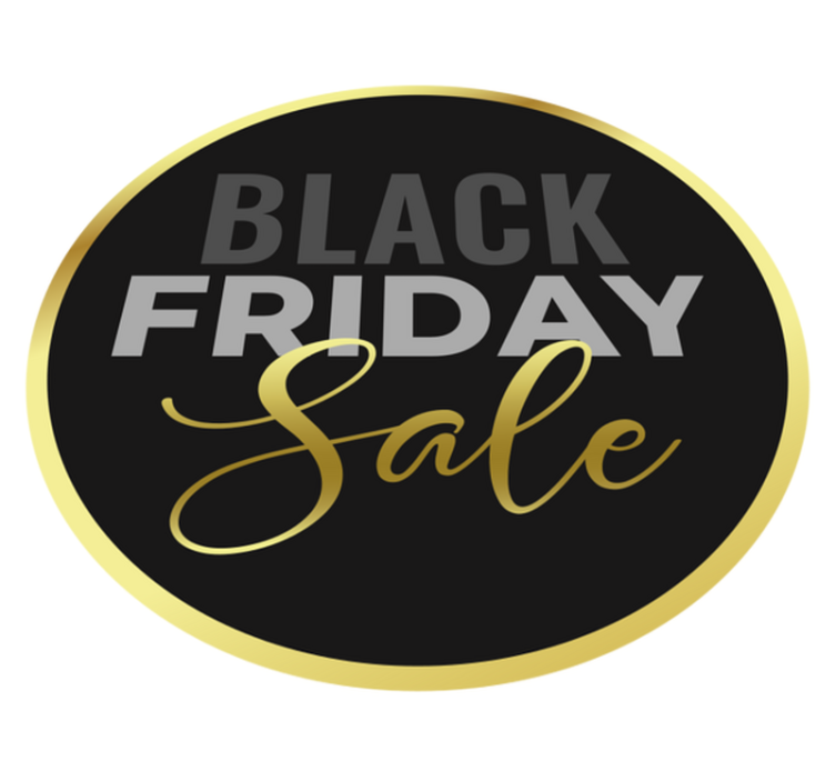 Black friday vinyl carpet with golden background - TenStickers