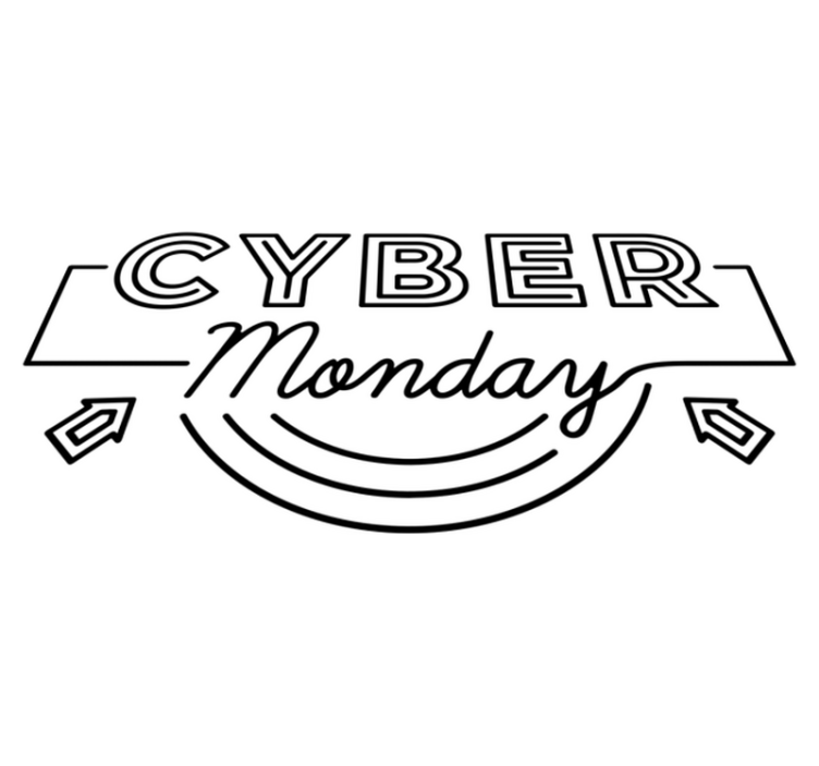 Black friday vinyl carpet cyber monday arrows - TenStickers