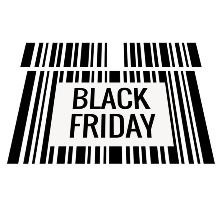 Black friday vinyl carpet codebar - TenStickers