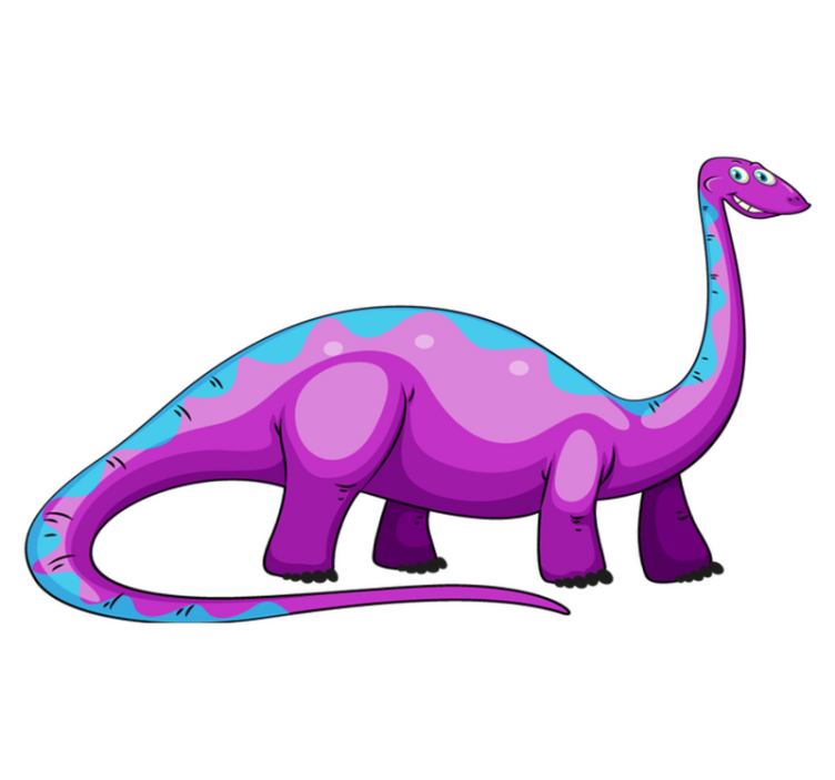 Playful purple dinosaur animal vinyl carpet - TenStickers