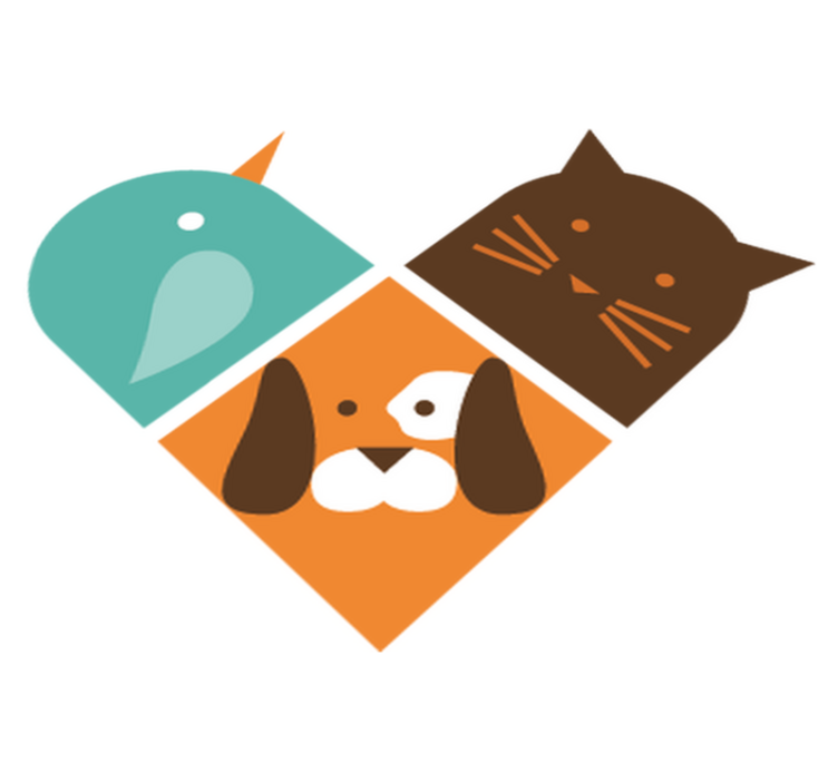 Animal vinyl carpet with colorful animal faces - TenStickers