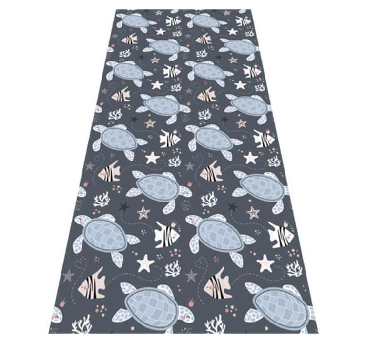Animal vinyl carpet turtles and fish under sea - TenStickers