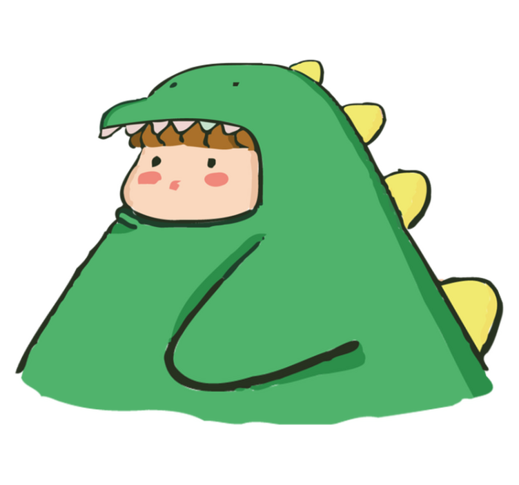 Animal vinyl carpet cute dinosaur costume human - TenStickers