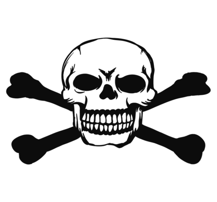 Halloween vinyl carpet skull for car - TenStickers