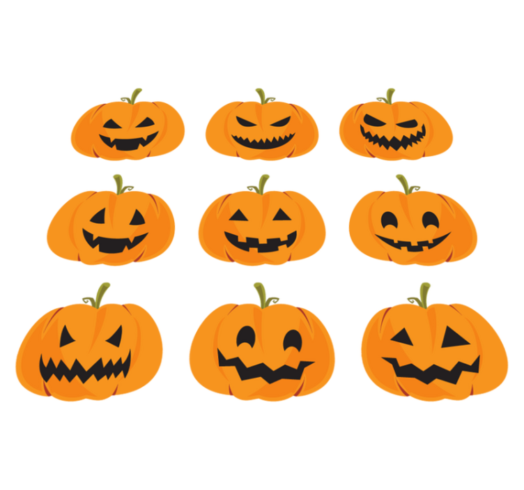 Halloween vinyl carpet pumpkin set - TenStickers