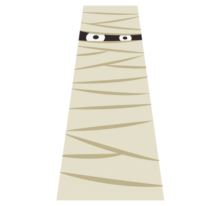 Halloween vinyl carpet mummy eyes design - TenStickers