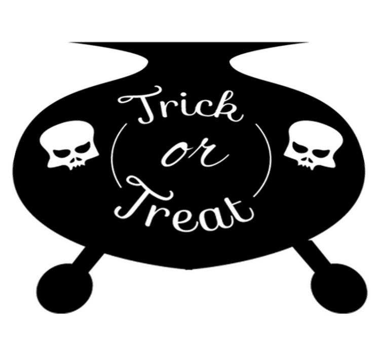 Halloween vinyl carpet trick or treat cauldron - TenStickers