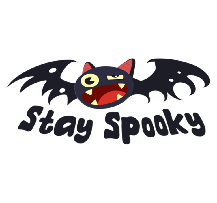 Halloween vinyl carpet stay spooky bat - TenStickers