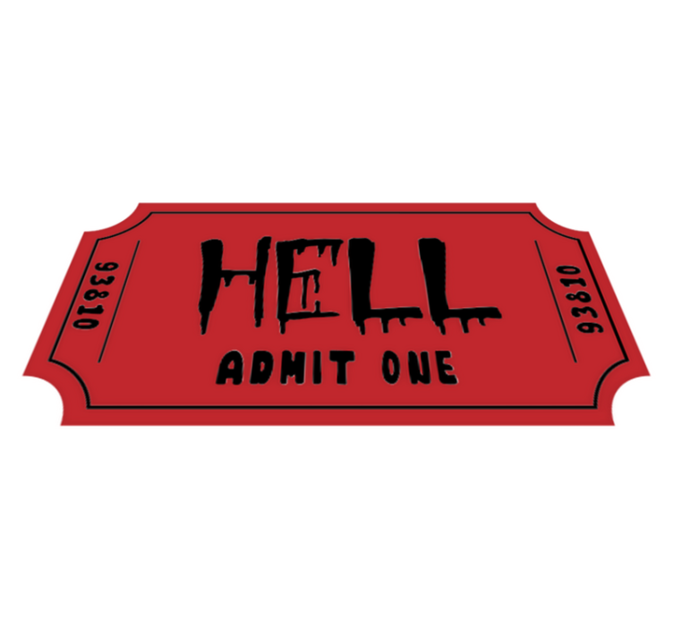 Halloween vinyl carpet ticket to hell - TenStickers