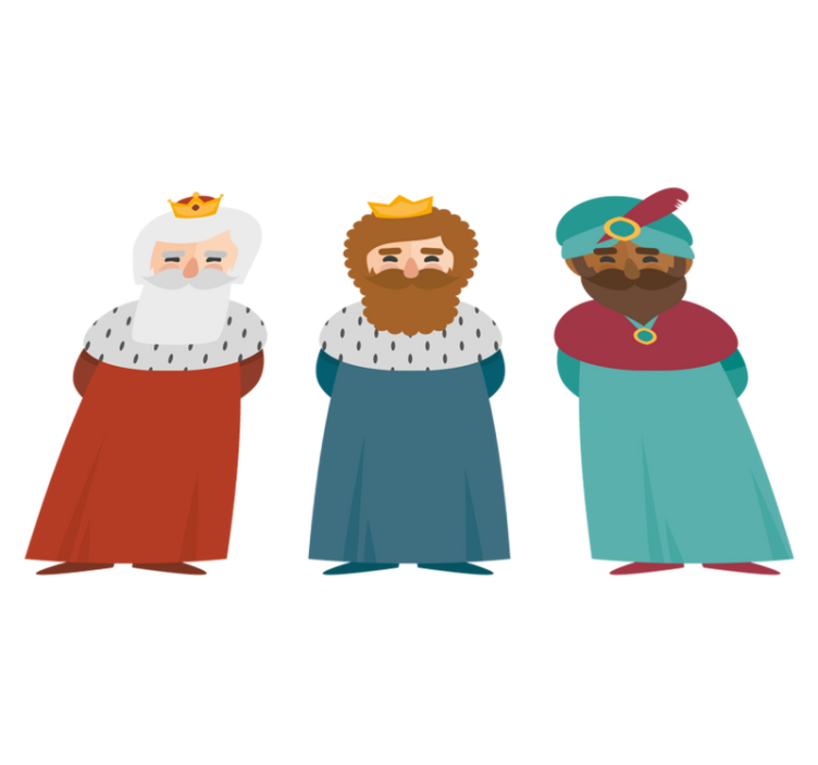 Christmas vinyl carpet three kings - TenStickers