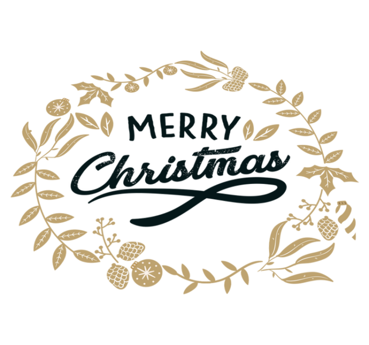 Christmas vinyl carpet floral embroidery design - TenStickers